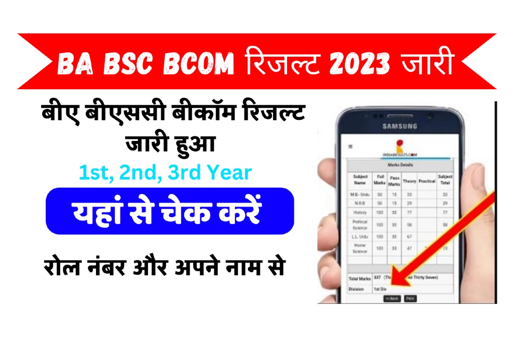 BA BSC BCOM Result 2023