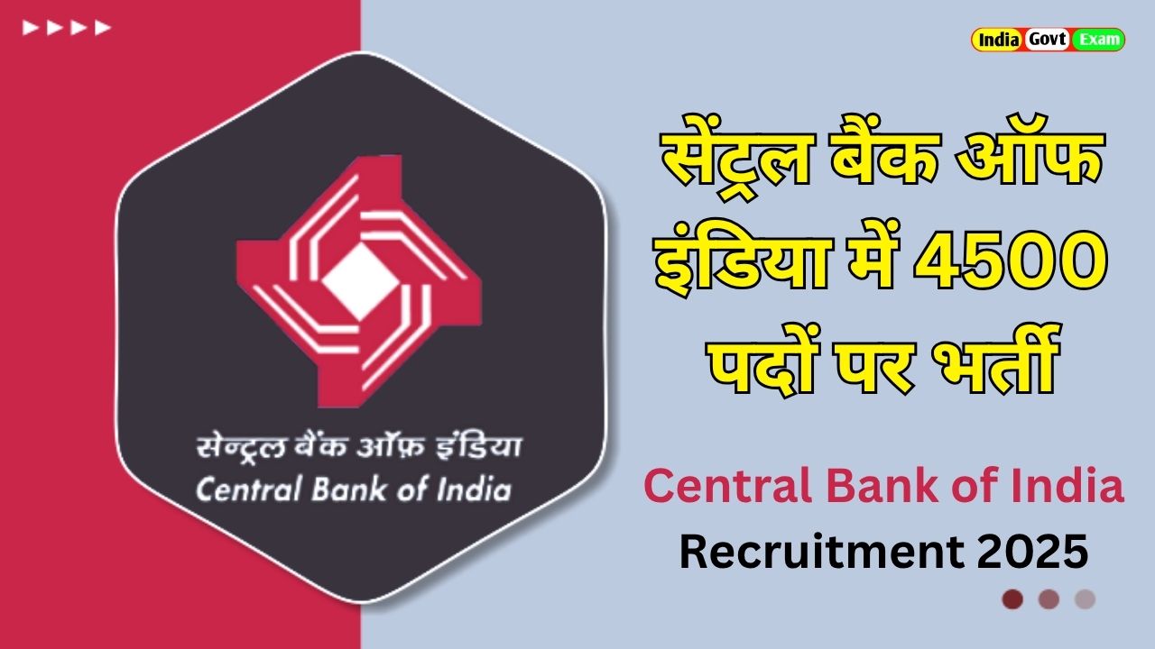 Central Bank of India Recruitment 2025