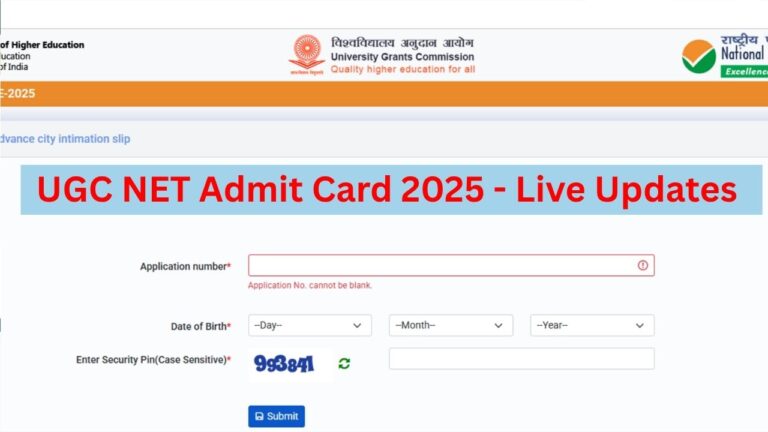 UGC NET Admit Card 2025