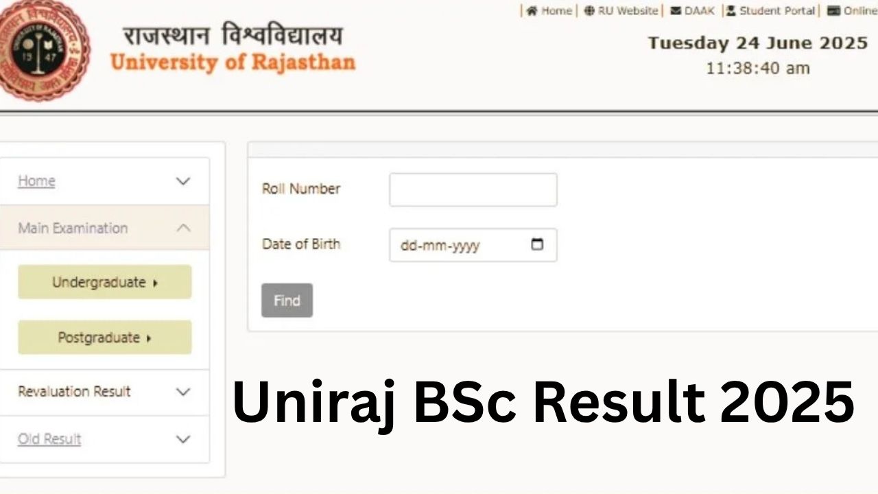 Uniraj BSc Result 2025