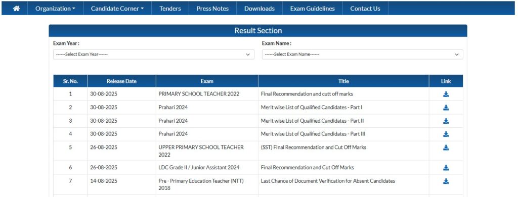 Rajasthan Jail Prahari Score Card 2025