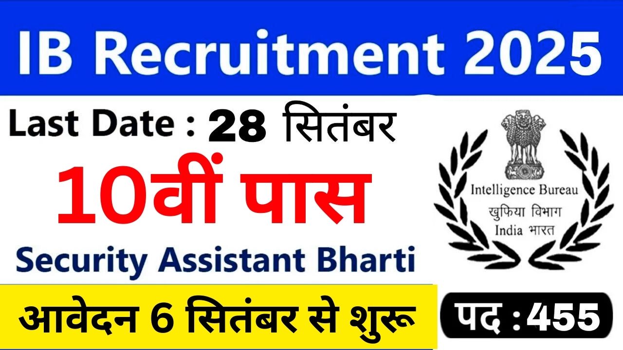 IB Security Assistant MT Recruitment 2025