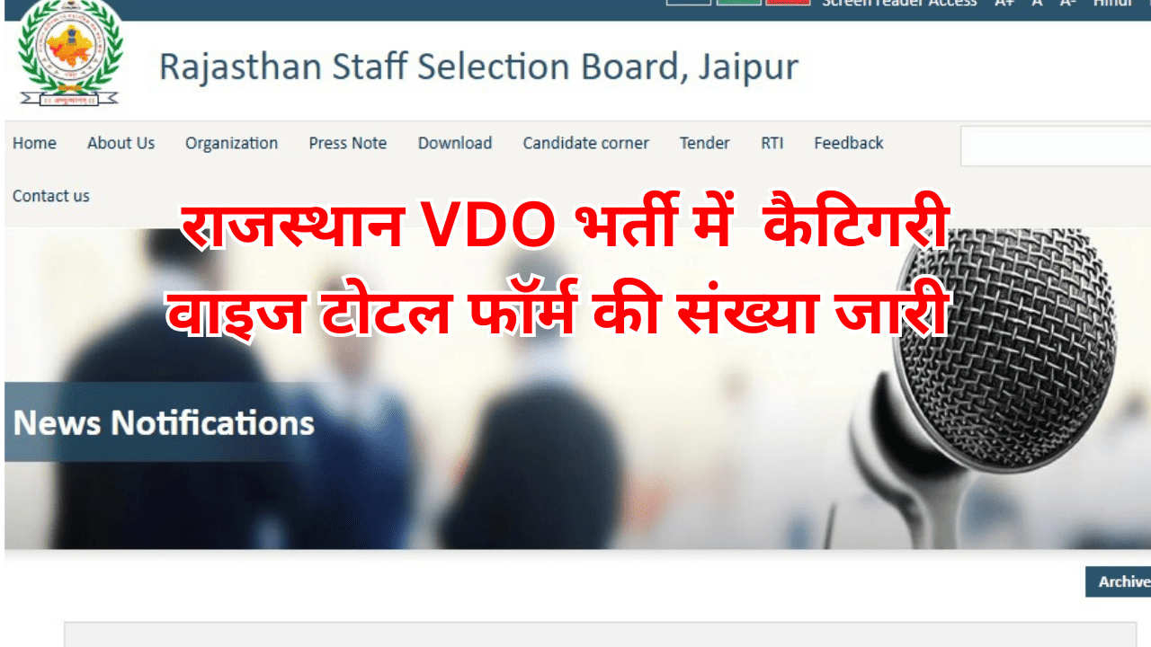 Rajasthan VDO Category Wise Total Form