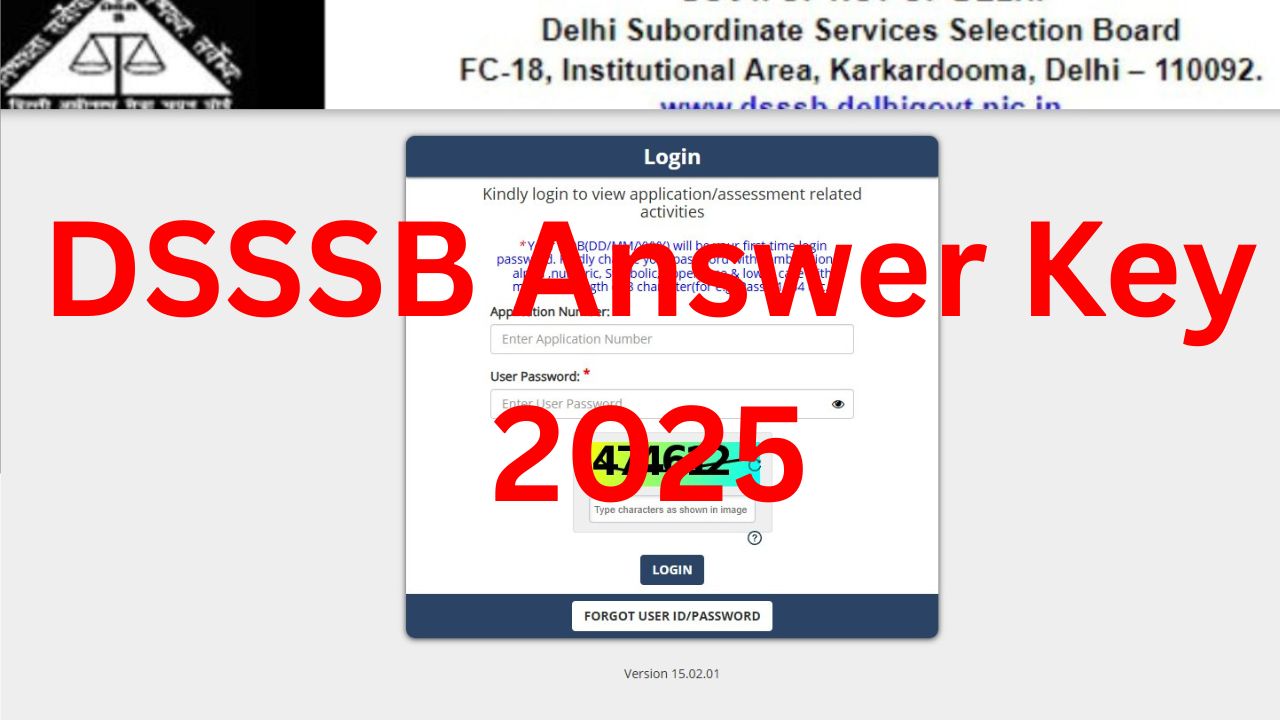 DSSSB Answer Key 2025