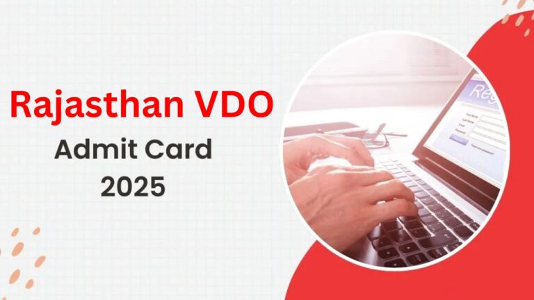 Rajasthan VDO Gram Vikas Adhikari Admit Card 2025