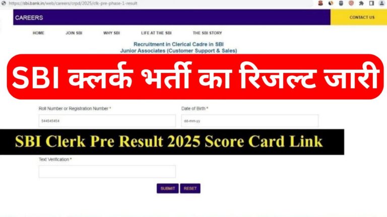 SBI Clerk Result 2025
