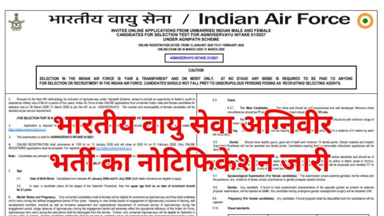 Air Force Agniveer Recruitment 01/2027