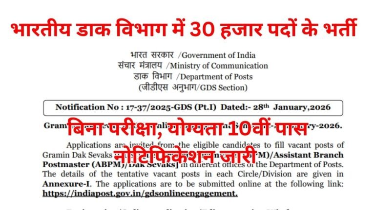 India Post GDS Recruitment 2026
