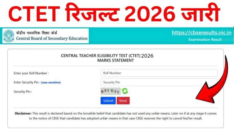 CTET Result 2026