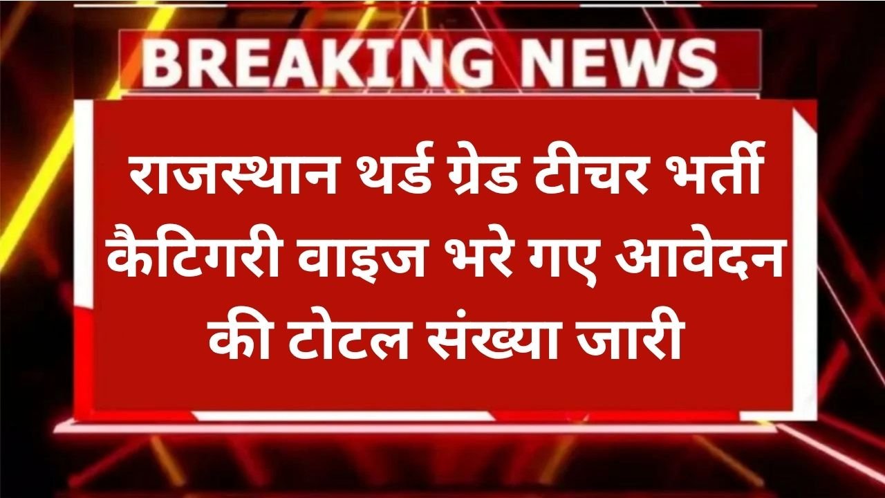 Rajasthan 3rd Grade Teacher Category Wise Total Form