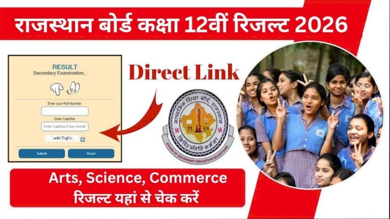 Rajasthan Board 12th Class Result 2026