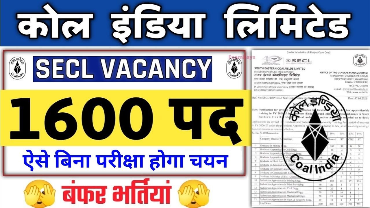 SECL Recruitment 2026