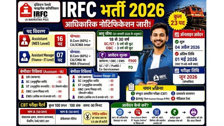 IRFC Assistant & Assistant Manager Recruitment 2026