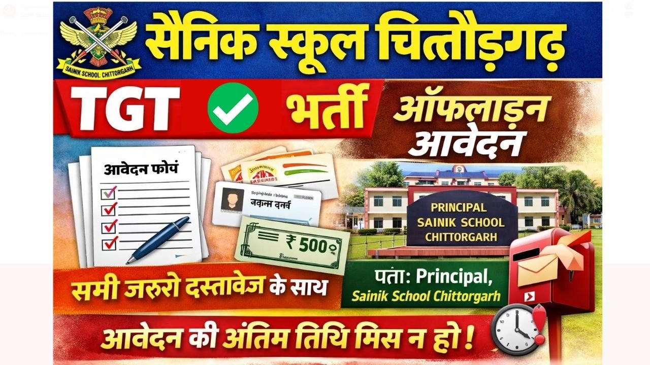 Sainik School Chittorgarh Teacher Recruitment 2026