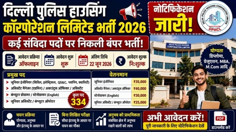 Delhi Police Housing Corporation Limited Recruitment 2026