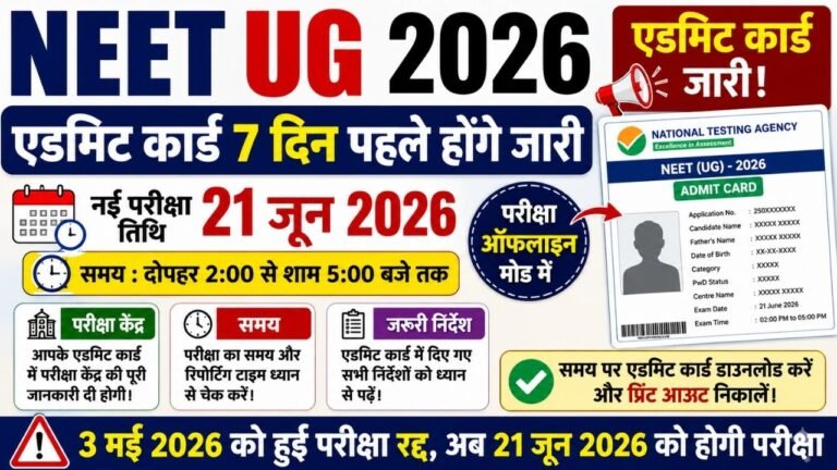 NEET UG Admit Card 2026