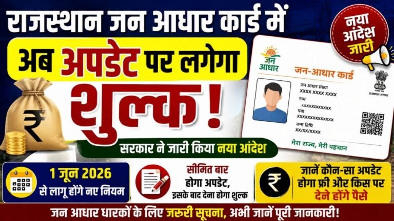 Rajasthan Jan Aadhaar Card New Update Rules 2026