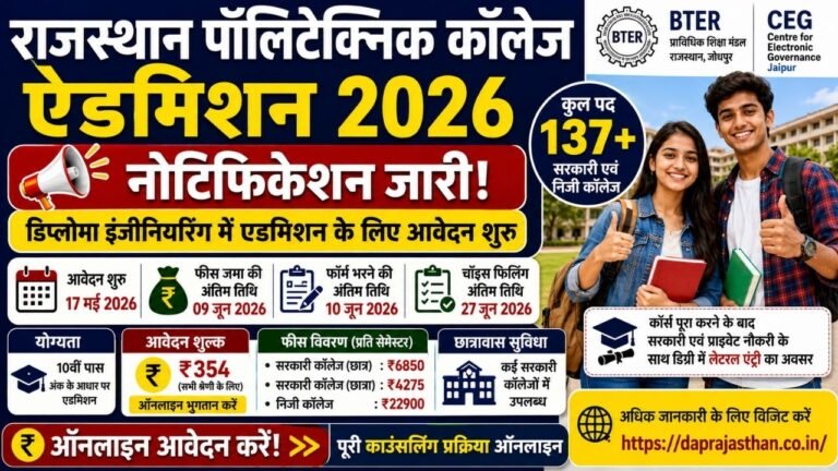 Rajasthan Polytechnic College Admission 2026