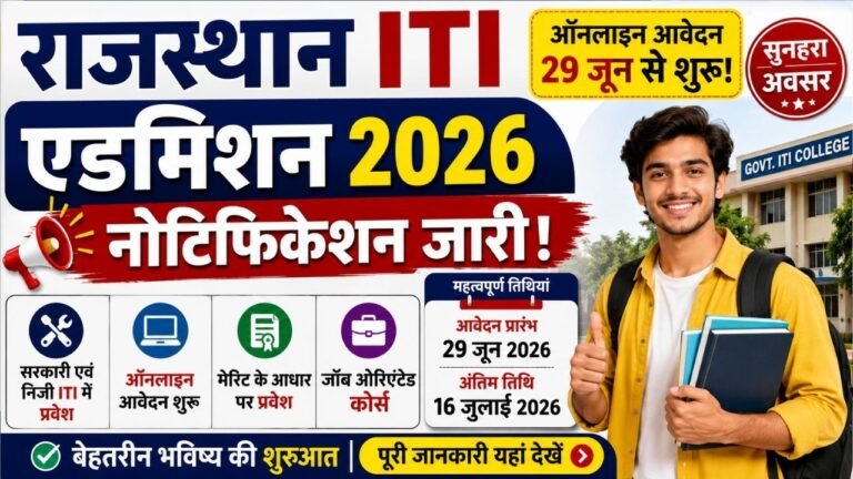 Rajasthan ITI Admission 2026