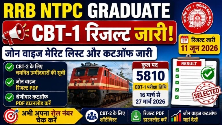 RRB NTPC Graduate Result 2026