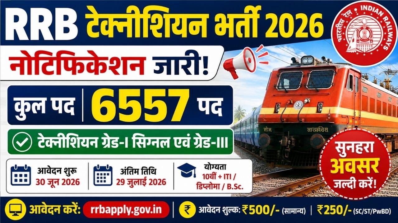 RRB Technician Recruitment 2026