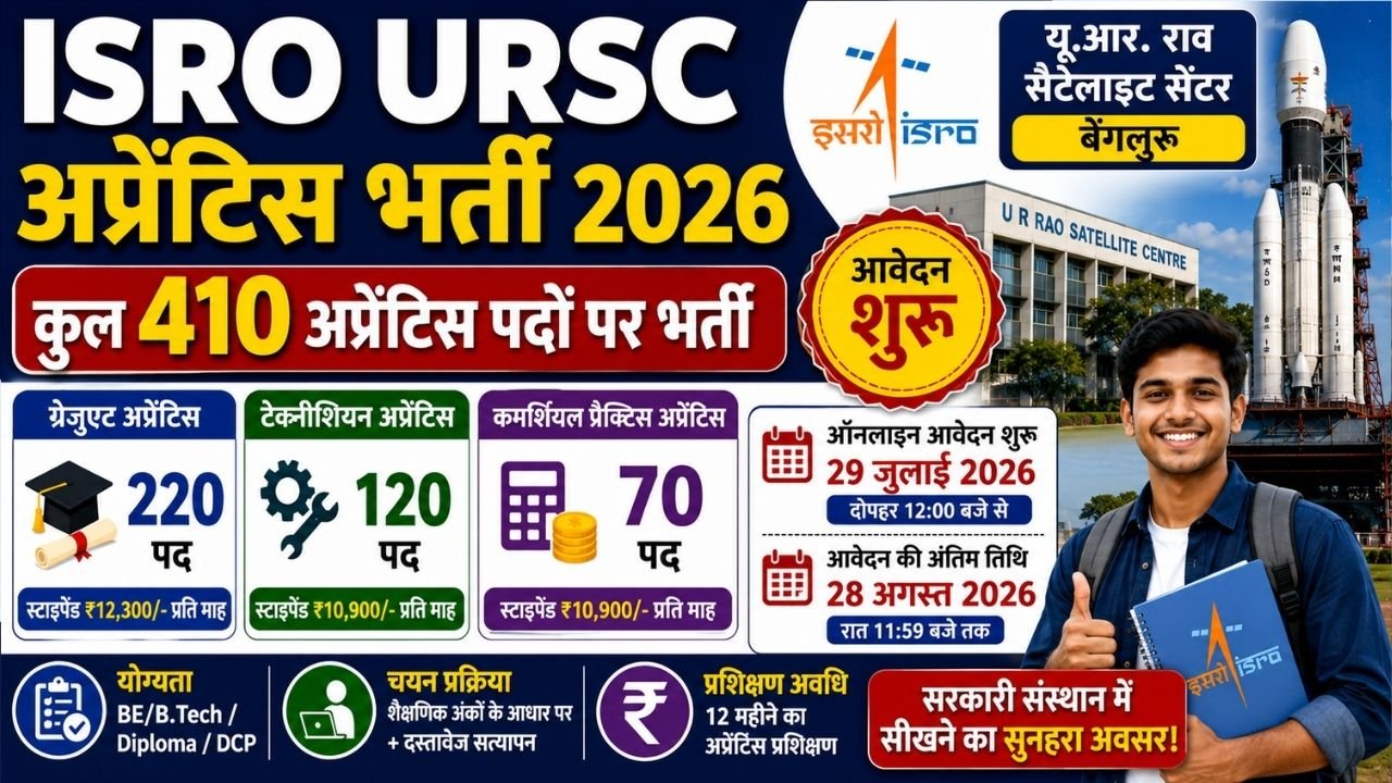 ISRO URSC Apprentice Recruitment 2026