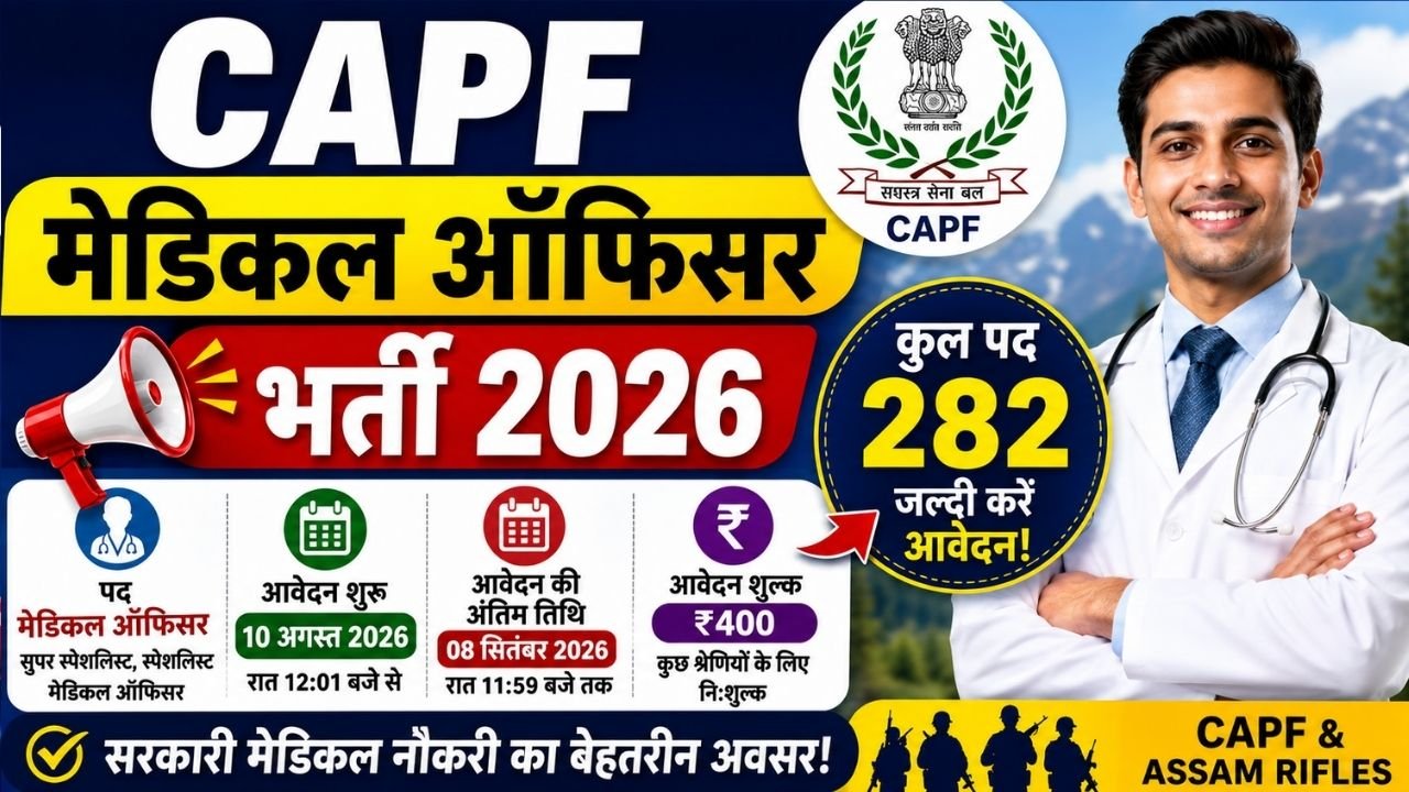 CAPF Medical Officer Recruitment 2026