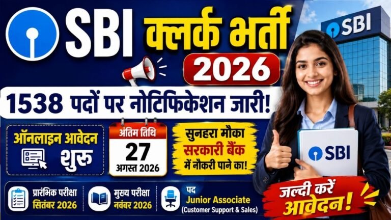 SBI Clerk Recruitment 2026