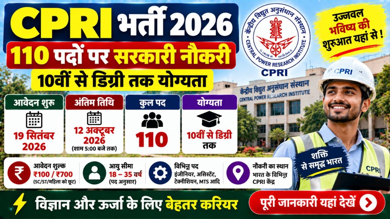 CPRI Recruitment 2026