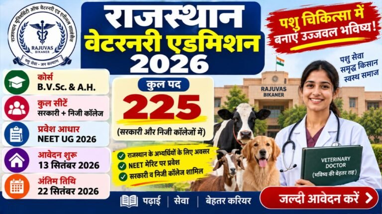 Rajasthan Veterinary Admission 2026