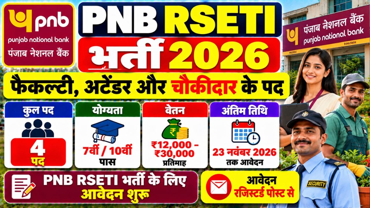 PNB RSETI Recruitment 2026