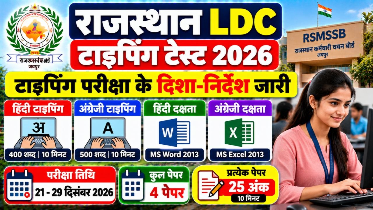 Rajasthan LDC Typing Test 2026