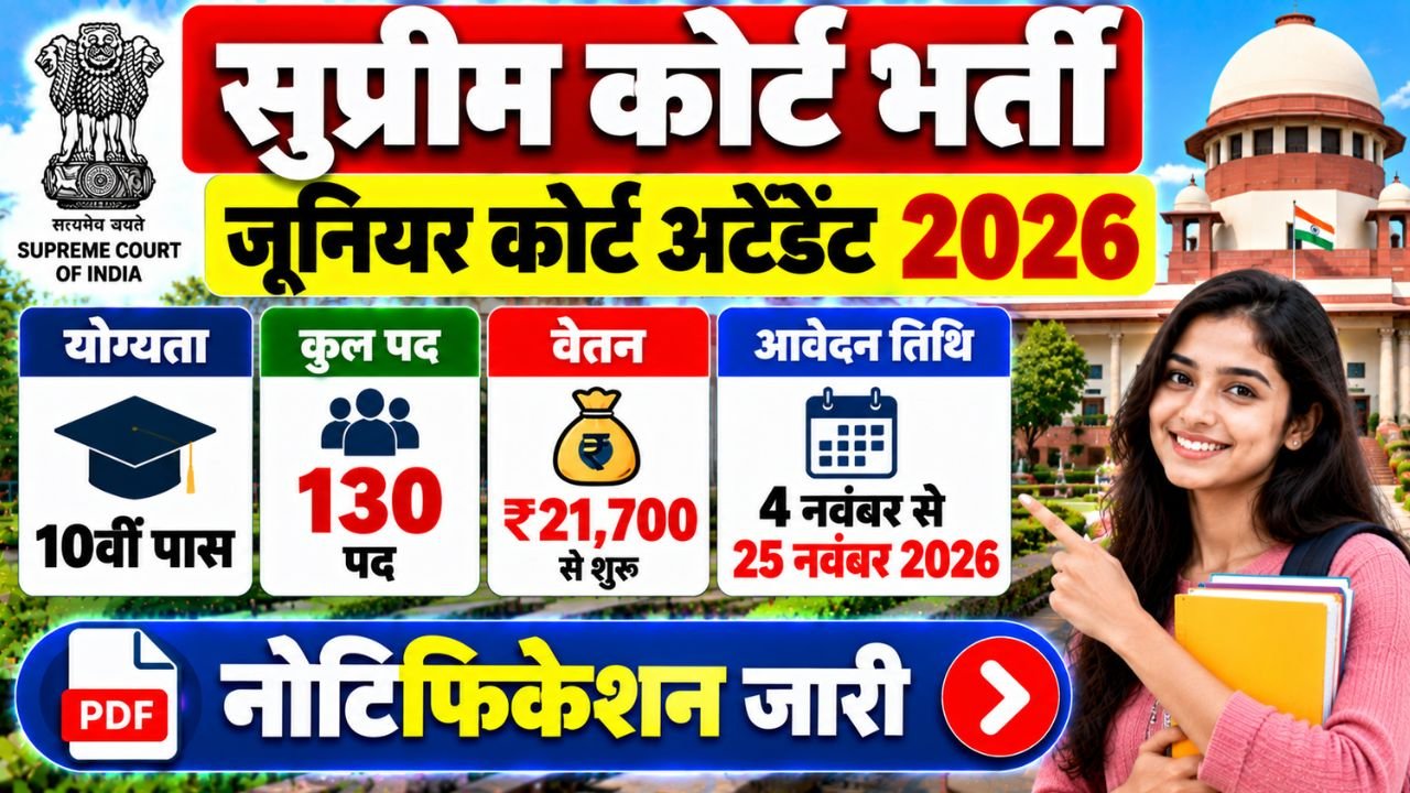 Supreme Court JCA Recruitment 2026